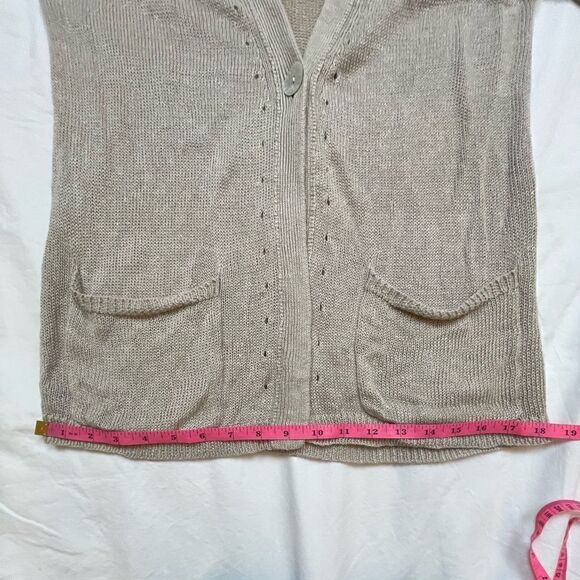 J. Jill Love Linen Knit Cardigan in Beige, size XS - VGUC - Picture 12 of 14